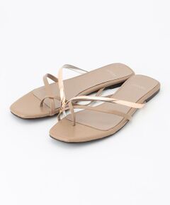 自由区 / ジユウク サンダル | レザーフラットサンダル