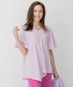 自由区 / ジユウク カットソー | 【新色登場！Sサイズ有】フレアシルエット アシンメトリー Tシャツ