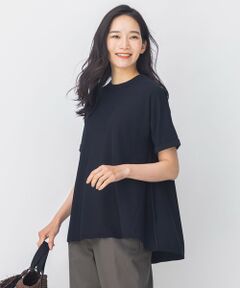 【洗える】Tシャツライク フレアーニット