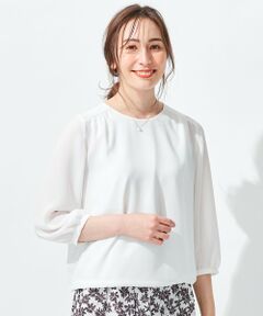 自由区 / ジユウク シャツ・ブラウス | 【セットアップ着用可】シフォンジョーゼット プルオーバーブラウス