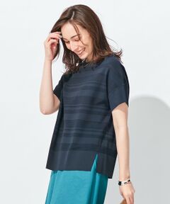 自由区 / ジユウク ニット・セーター | 【洗える】クレープストレッチボーダー ニット