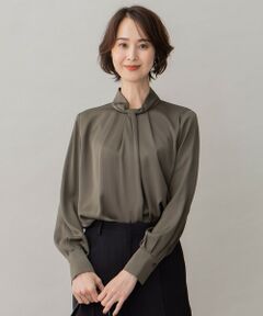 自由区 / ジユウク シャツ・ブラウス | 【洗える/UVケア/吸放湿性】シルクストレッチ ハイネックブラウス