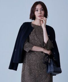 自由区 / ジユウク ノーカラージャケット | ミラノリブ ニット ノーカラージャケット