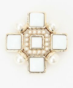 自由区 / ジユウク ブローチ・コサージュ | クラシックホワイトブローチ