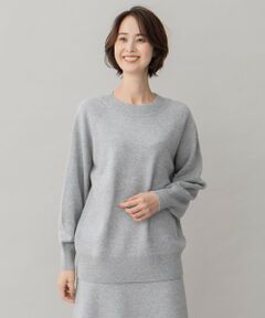 【洗える】ウールカシミヤブレンド ボートネックプルオーバー