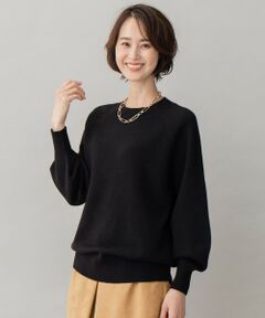 【洗える】ウールカシミヤブレンド ボートネックプルオーバー