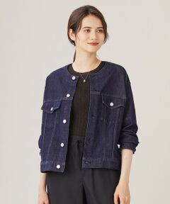 【ご好評につき追加生産・洗える】USUKARU DENIM ノーカラージャケット