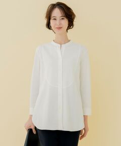 自由区 / ジユウク カットソー | 【XSサイズ〜/洗える】ストレッチシャーティング ブザムシャツ