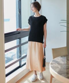 【XSサイズ〜/洗える】チンツサテンタンブラー ナロースカート