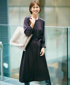 自由区 / ジユウク ロング・マキシ丈ワンピース | 【WEB&一部店舗限定】ハーバルフロープリント8分袖 ワンピース