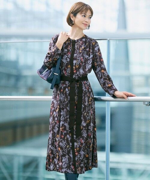 自由区 / ジユウク ロング・マキシ丈ワンピース | 【WEB&一部店舗限定】ハーバルフロープリント8分袖 ワンピース | 詳細27