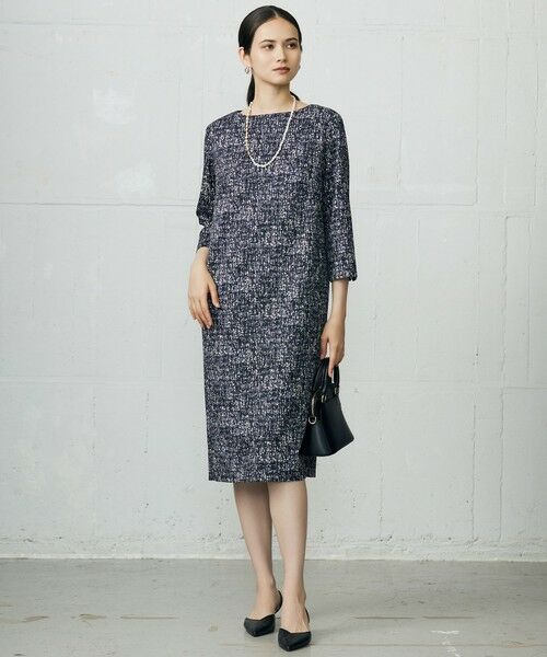 自由区 / ジユウク ロング・マキシ丈ワンピース | プリントジャガードストレッチ ワンピース | 詳細19