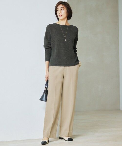 自由区 / ジユウク ニット・セーター | 【WEB限定カラーあり・洗える】リネンミドルゲージボートネック ニット | 詳細25