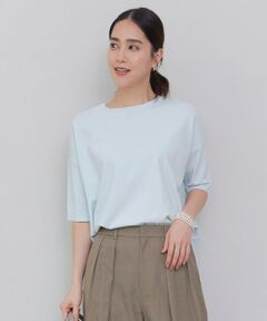 【SHIHOさん着用・WEB限定カラーあり・接触冷感・UVカット】クレープストレッチプルオーバー ニット