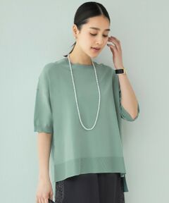 【未使用・タグ付き】自由区 半袖ニット フレアスリーブ ターコイズブルー Ｍ FREAK'S STORE ニット セーター 限定展開 サマーニット ライン
