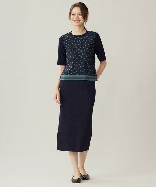 洗える】リブストレッチタイト スカート （ミニ・ひざ丈スカート