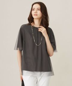 自由区 / ジユウク カットソー | 【洗える】シアーチュールプルオーバー カットソー