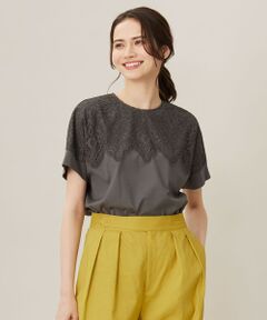 自由区 / ジユウク カットソー | 【洗える】レース Tシャツ