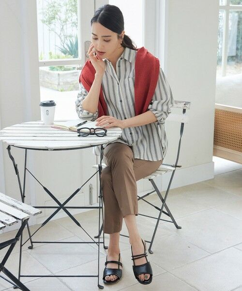 自由区 / ジユウク カーディガン・ボレロ | 【洗える】ペーパーブレンドショート カーディガン | 詳細4