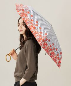 【カタログ掲載・UVカット・晴雨兼用】オルタンシアプリント 折りたたみ傘