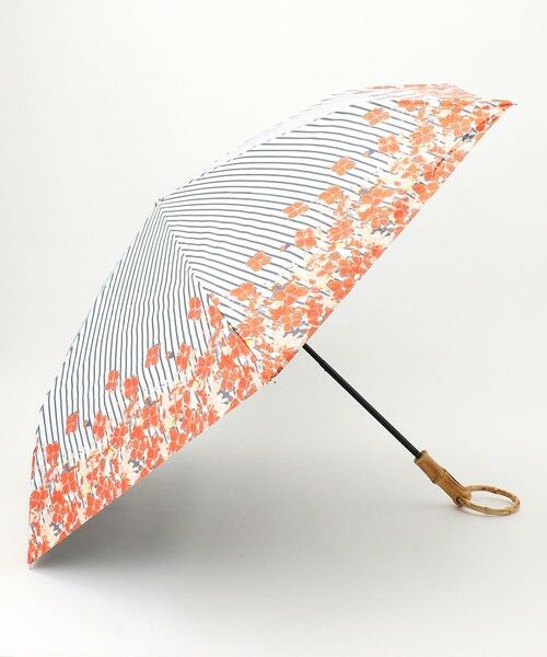 自由区 / ジユウク 傘 | 【カタログ掲載・UVカット・晴雨兼用】オルタンシアプリント 折りたたみ傘 | 詳細2