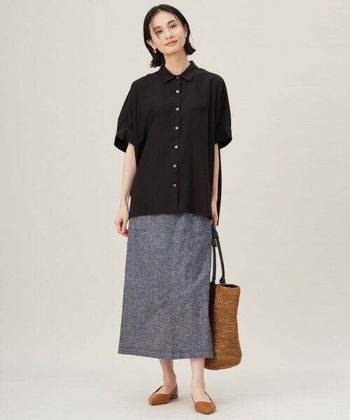 【専用】自由区　リヨセルポプリン ブラウス カタログ掲載・接触冷感・UVケア・抗菌防臭・洗える】リヨセル