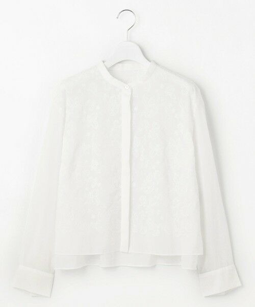 自由区 / ジユウク シャツ・ブラウス | 【洗える】シアーエンブロイダリークロップド丈 ブラウス | 詳細3