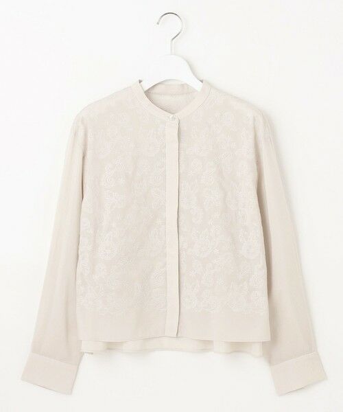 自由区 / ジユウク シャツ・ブラウス | 【洗える】シアーエンブロイダリークロップド丈 ブラウス | 詳細7