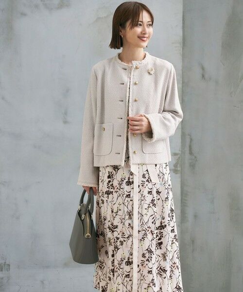 自由区 / ジユウク ノーカラージャケット | 【SHIHOさん着用】ブライトリングツイード ジャケット | 詳細1