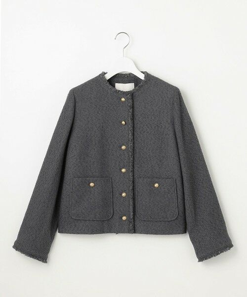 自由区 / ジユウク ノーカラージャケット | 【SHIHOさん着用】ブライトリングツイード ジャケット | 詳細7