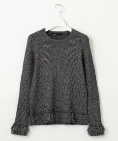 【PREMIUM KNIT COLLECTION】フリンジリブ ニット