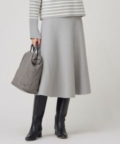 自由区 / ジユウク ミニ・ひざ丈スカート | 【セットアップ対応・洗える】ウールミラノニット スカート