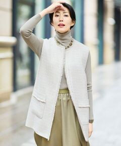 自由区 / ジユウク ベスト | 【カタログ掲載・セットアップ対応】ライトミックスツイード ジレ