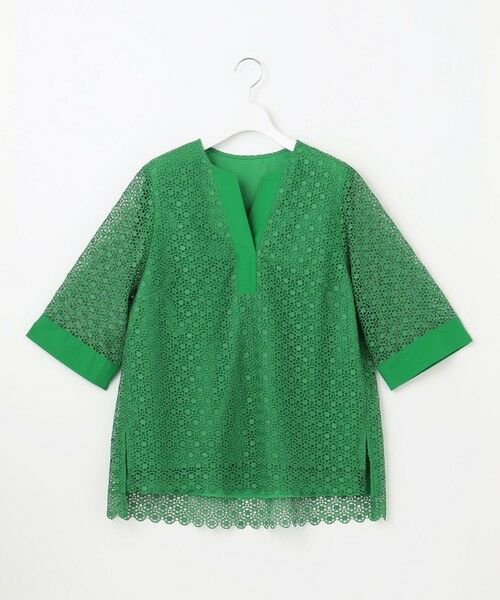 自由区 / ジユウク シャツ・ブラウス | 【洗える】ジオメトリックフラワーレースプルオーバー ブラウス | 詳細18