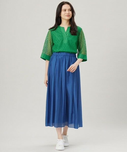 自由区 / ジユウク シャツ・ブラウス | 【洗える】ジオメトリックフラワーレースプルオーバー ブラウス | 詳細16