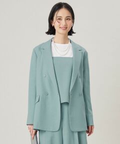 【大きいサイズ】自由区　【洗える】ビエラチェックテーラード ジャケット　24AW セール】 【洗える】ビエラチェックテーラード ジャケット