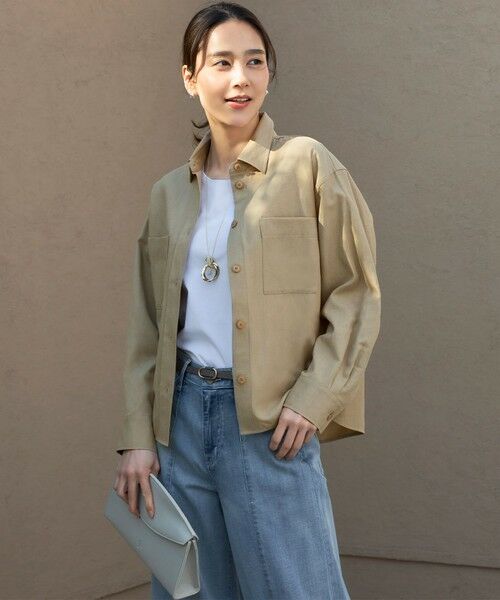 自由区 / ジユウク その他アウター | 【洗える】ドビーオックスストレッチシャツ アウター | 詳細1