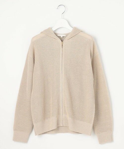 自由区 / ジユウク パーカー | 【洗える】リネンミドルゲージフーディ ニット | 詳細3