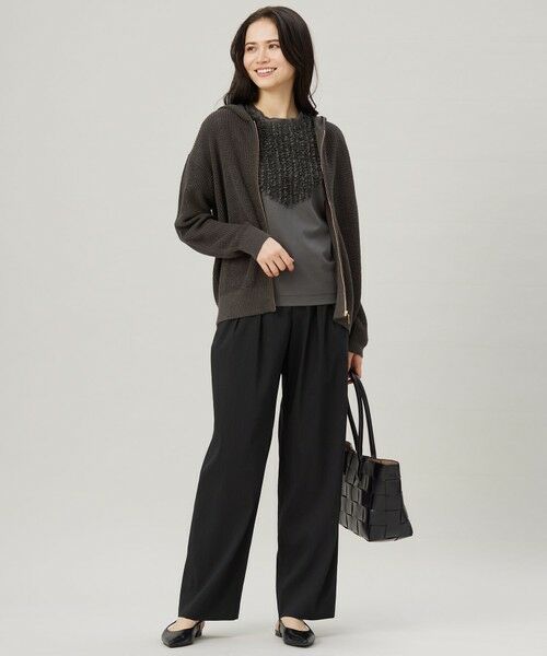 自由区 / ジユウク パーカー | 【洗える】リネンミドルゲージフーディ ニット | 詳細11