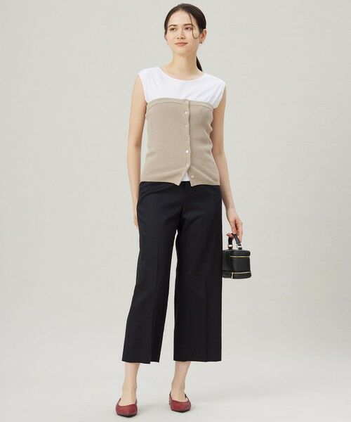 自由区 / ジユウク その他トップス | 【洗える】ドライコットンハイゲージニット ビスチェ | 詳細1