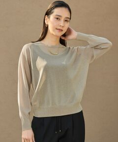 自由区 - 自由区 薄手 ニット ブラウス 麻100% インナー付き 自由区 / ジユウク （レディース） ニット・セーター