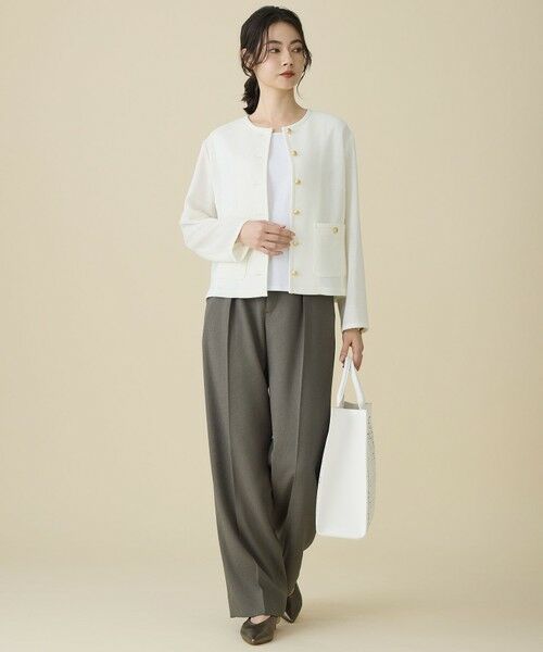 自由区 / ジユウク その他パンツ | 【カタログ掲載・ご好評につき新色追加・セットアップ対応】リネンライクシンセティックワイドストレート パンツ | 詳細29