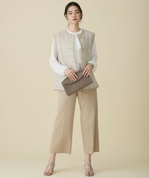 自由区 / ジユウク その他パンツ | 【カタログ掲載・定番人気・新色追加】コットンサテンクロップド丈ワイドストレート パンツ | 詳細8