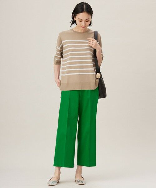 自由区 / ジユウク その他パンツ | 【カタログ掲載・定番人気・新色追加】コットンサテンクロップド丈ワイドストレート パンツ | 詳細12