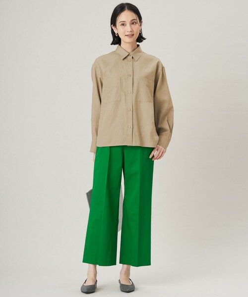 自由区 / ジユウク その他パンツ | 【カタログ掲載・定番人気・新色追加】コットンサテンクロップド丈ワイドストレート パンツ | 詳細13