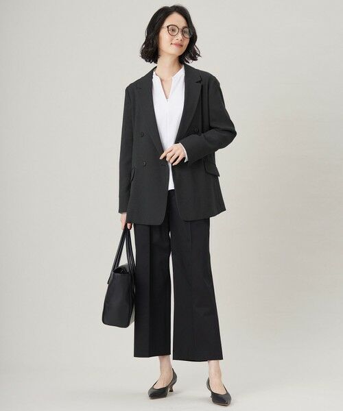 自由区 / ジユウク その他パンツ | 【カタログ掲載・定番人気・新色追加】コットンサテンクロップド丈ワイドストレート パンツ | 詳細21