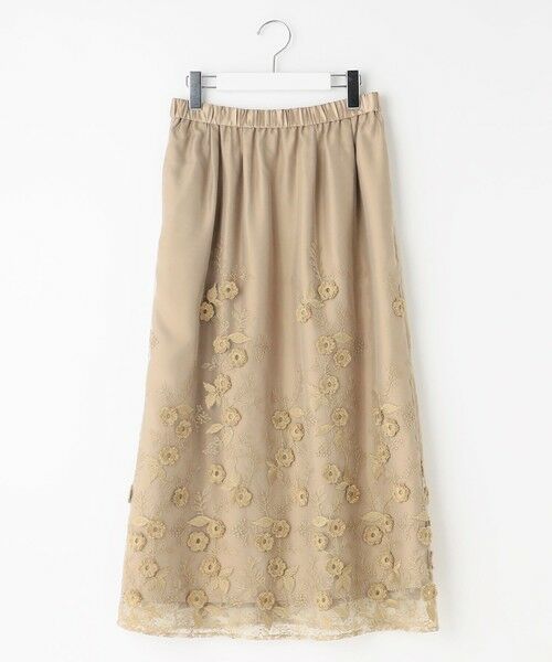 自由区 / ジユウク ミニ・ひざ丈スカート | 【洗える】フローティングエンブロイダリー スカート | 詳細3