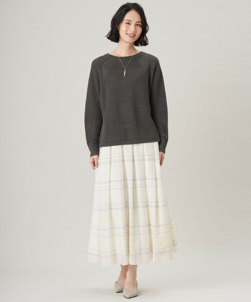 自由区 / ジユウク ミニ・ひざ丈スカート | 【SHIHOさん着用・洗える】エアリーウィンドウペンチェックプリント スカート | 詳細1