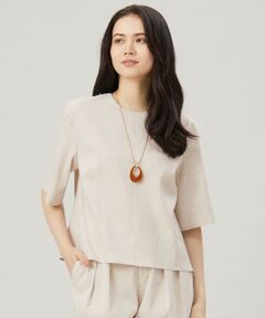 自由区 / ジユウク シャツ・ブラウス | 【セットアップ対応・洗える】LIPストレッチプルオーバー ブラウス