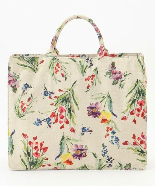 自由区 / ジユウク トートバッグ | ペイントタッチフラワートート バッグ | 詳細3